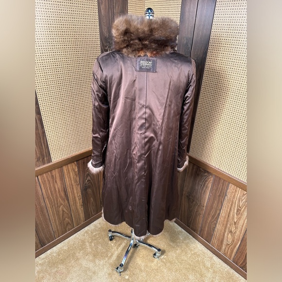 VINTAGE BERGDORF GOODMAN FULL LENGTH RUSSIAN SABLE FUR COAT JACKET SMALL - Picture 10 of 12